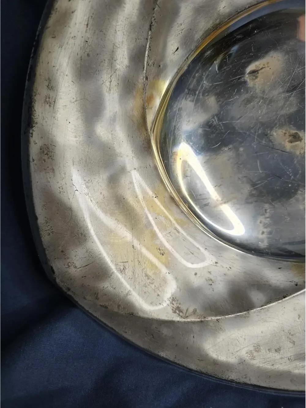 Vintage Footed WMF Ikora Silver Plated Art Nouveau 3 Sided Bowl